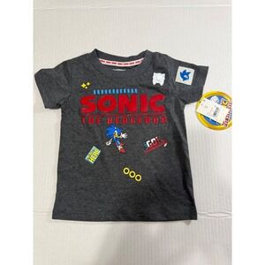 Kids 12M Gray Sonic The Hedgehog‎ Graphic T Shirt New With Tags Sega Gaming